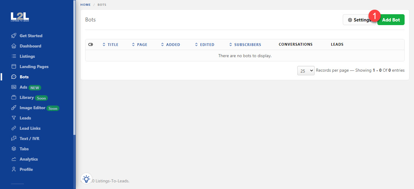 How to Create Bots – Listings-to-Leads