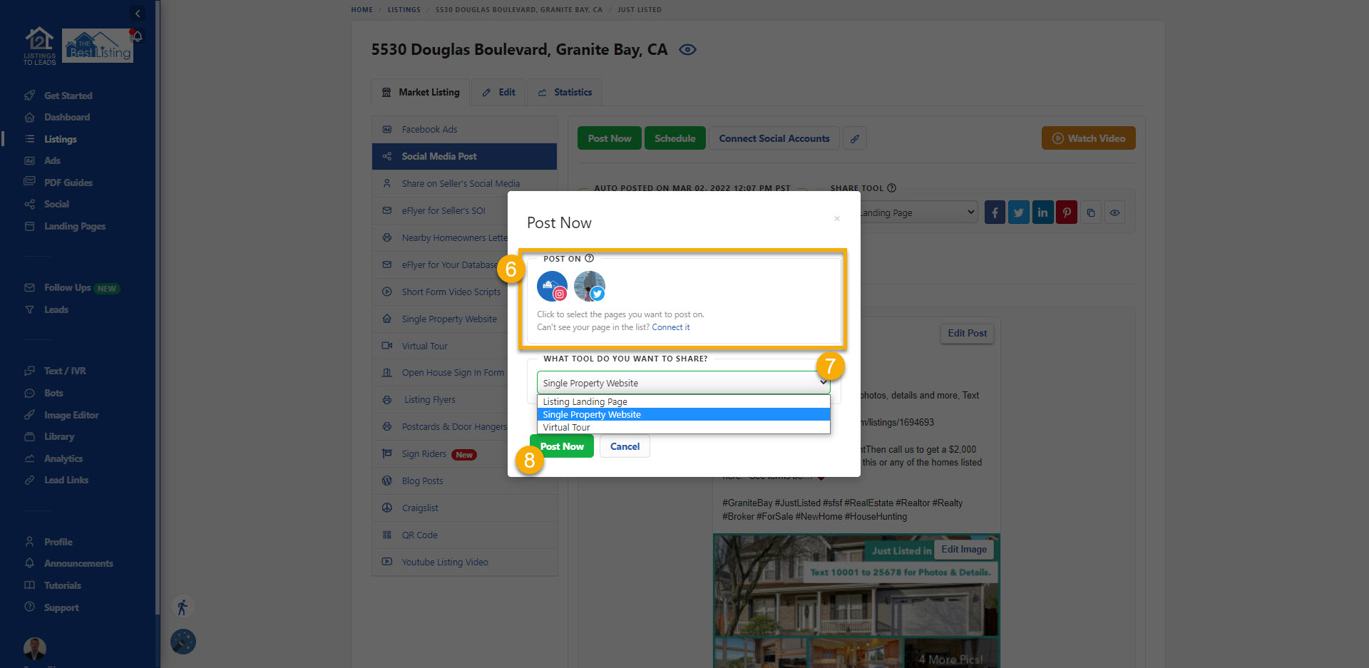 Post Now – Listings-to-Leads